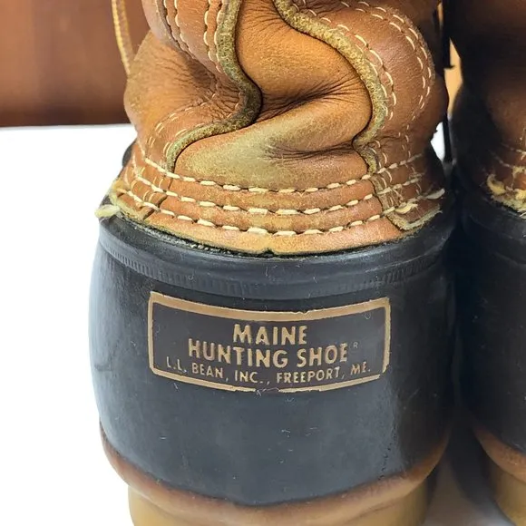 L.L. Bean Vintage Men's Maine Hunting Shoes Rugged Outdoor Waterproof