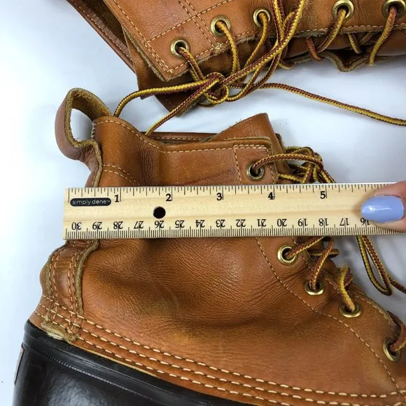 L.L. Bean Vintage Men's Maine Hunting Shoes Rugged Outdoor Waterproof