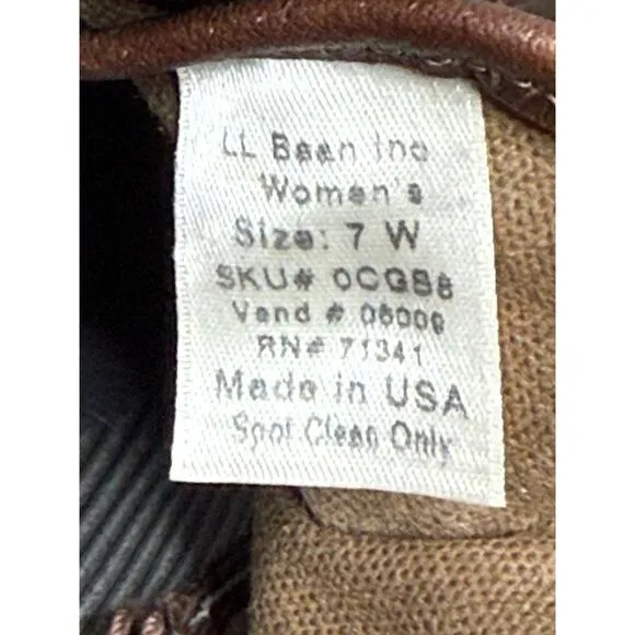 LL Bean Womans 7 Wide Main Rubber Duck Hunting Ankle Boots Waterproof Suede Tan