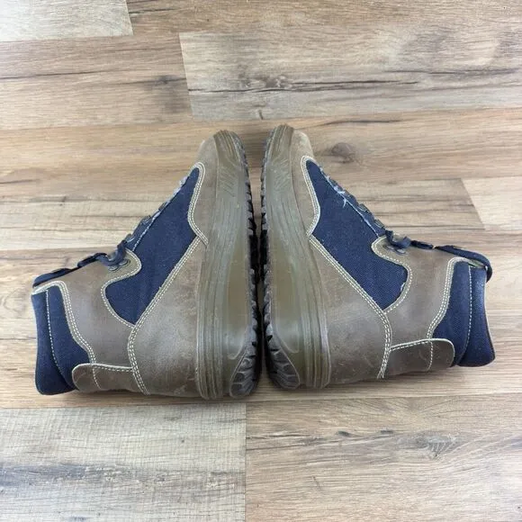 L.L.Bean 613 Gore-Tex Skywalk Tan/Blue Cowhide Hiking Boots Men’s 10N IT…