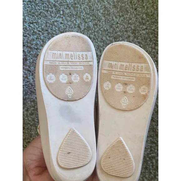 Lot of (4) Pairs Mini Melissa Rubber Shoes Girls Size US 10 Mickey Disney GUC