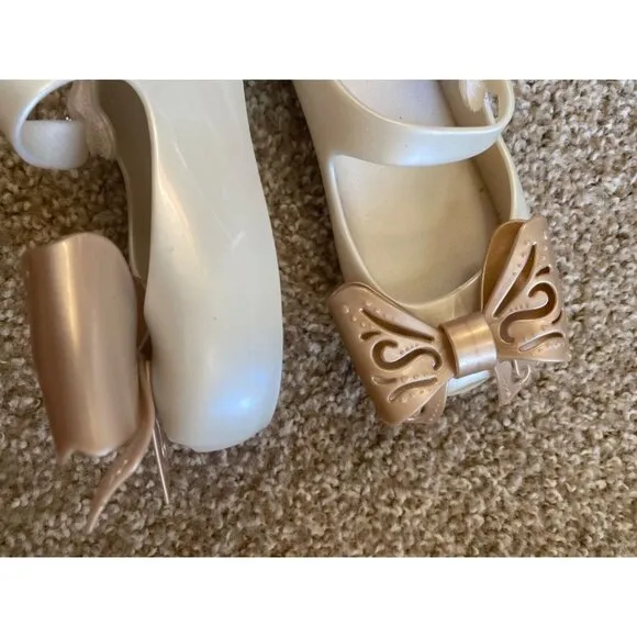 Lot of (4) Pairs Mini Melissa Rubber Shoes Girls Size US 10 Mickey Disney GUC