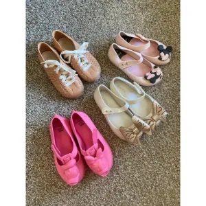 Lot of (4) Pairs Mini Melissa Rubber Shoes Girls Size US 10 Mickey Disney GUC