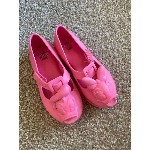 Lot of (4) Pairs Mini Melissa Rubber Shoes Girls Size US 10 Mickey Disney GUC