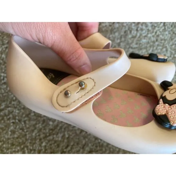 Lot of (4) Pairs Mini Melissa Rubber Shoes Girls Size US 10 Mickey Disney GUC
