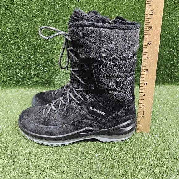 Lowa Barina III Goretex Black‎ Waterproof Insulated Lined Winter Boots Womens 7