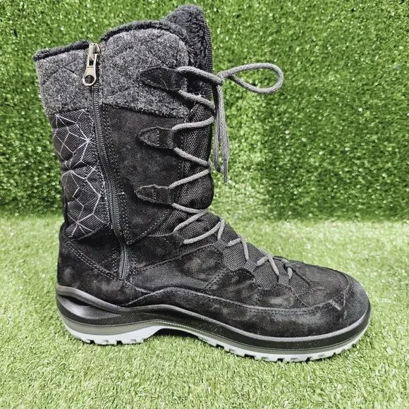Lowa Barina III Goretex Black‎ Waterproof Insulated Lined Winter Boots Womens 7