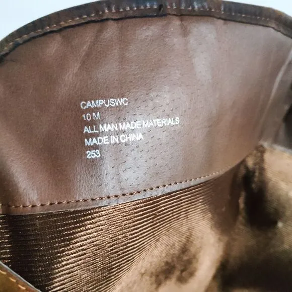 Madden Girl Campus Tan Faux Leather Back Zip Knee High Riding Boots Wide Calf 10
