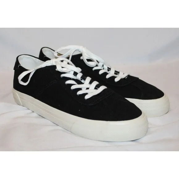 Madewell Sidewalk Canvas Shoes Low Top Sneakers Black Size Men’s 10.5 NEW!‎