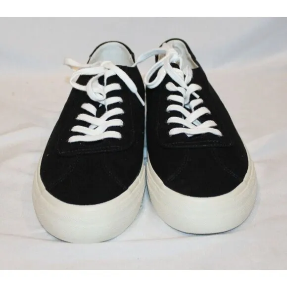 Madewell Sidewalk Canvas Shoes Low Top Sneakers Black Size Men’s 10.5 NEW!‎
