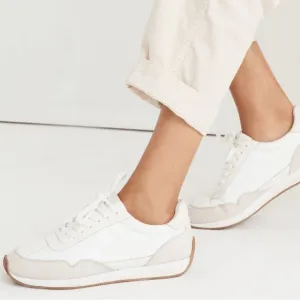 Madewell Women's White and Tan‎ League Sneakers Size 9