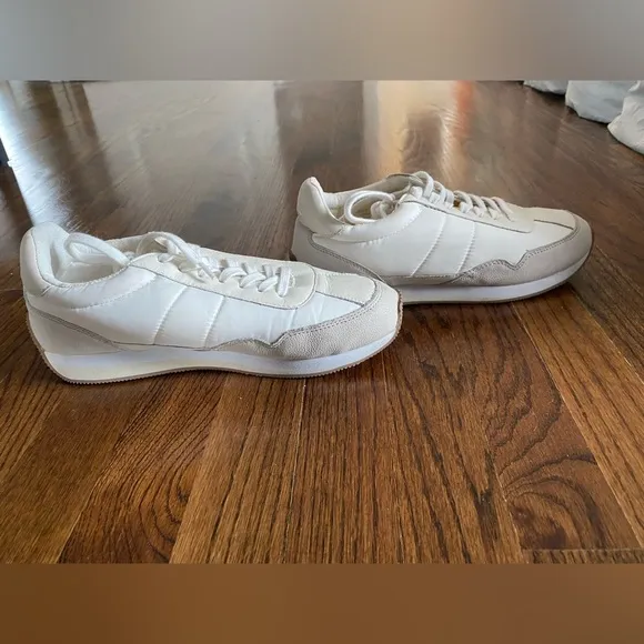 Madewell Women's White and Tan‎ League Sneakers Size 9