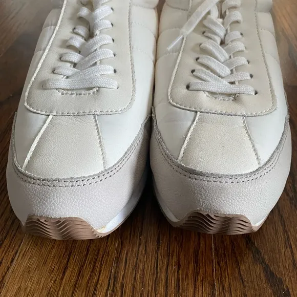Madewell Women's White and Tan‎ League Sneakers Size 9