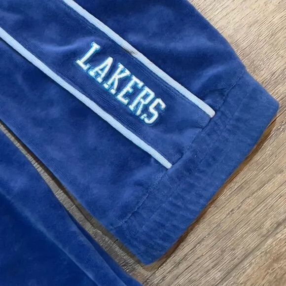 Majestic Hardwood Classics Throwback Blue Los Angeles Lakers Warm Up Jacket 2XL