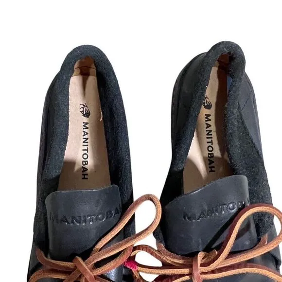 Manitobah Women's Modern Moccasin Shoes Ladies Size 9 Black New Never Worn