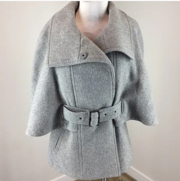 Marc New York by Andrew Marc Wool-Blend Cape Jacket | Size 10