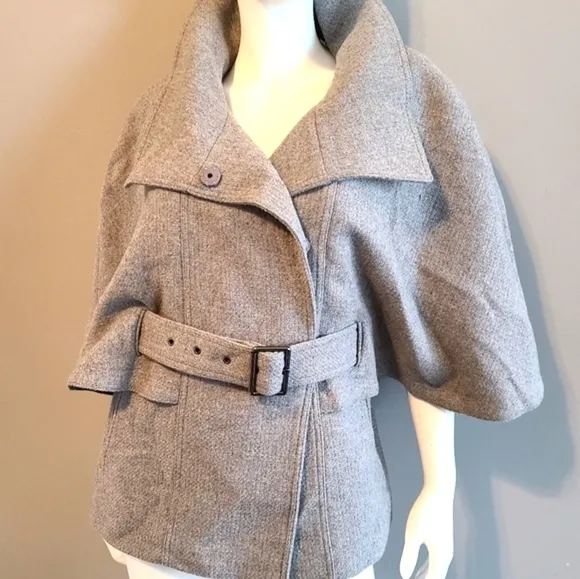 Marc New York by Andrew Marc Wool-Blend Cape Jacket | Size 10
