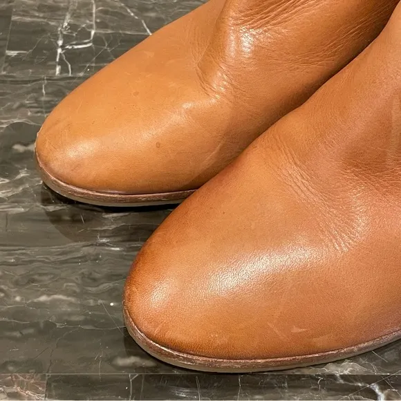 Massimo Dutti Leather Ankle Strap Booties