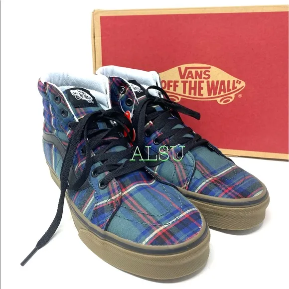 💖MEGA SALE💖VANS SK8-HI Reissue Tartan Canvas Shoes Women’s Size 5 VN0A2XSBU5R