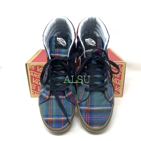 💖MEGA SALE💖VANS SK8-HI Reissue Tartan Canvas Shoes Women’s Size 5 VN0A2XSBU5R