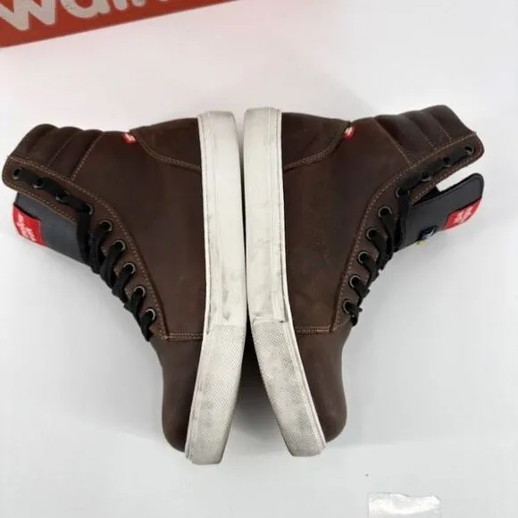 Mellow Walk Jessica Womens High Top Leather Work Safety Shoes Brown Size 5.5