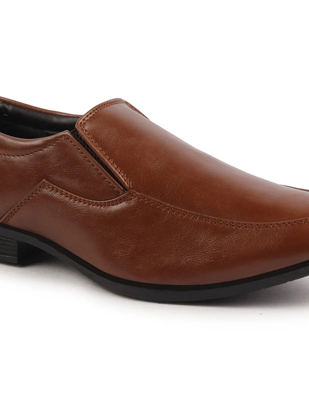 Men Tan Formal Office Meeting Slip On Shoes