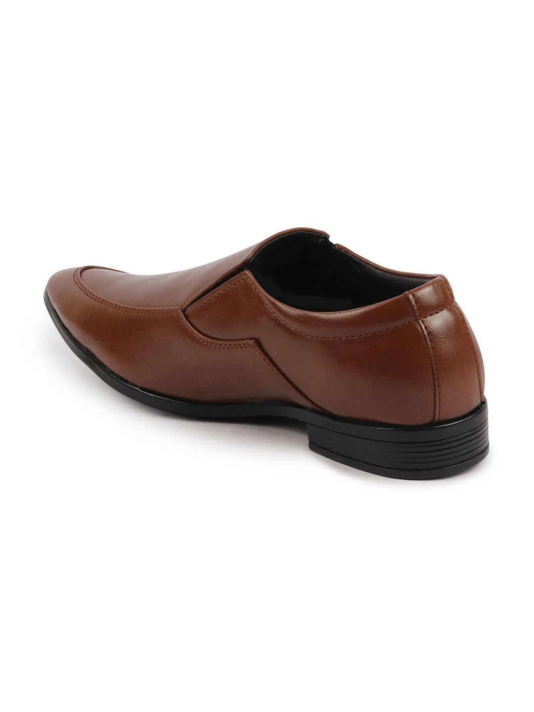 Men Tan Formal Office Meeting Slip On Shoes