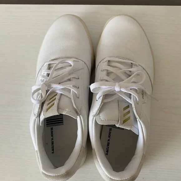 mens Adidas Adicross golf shoes sneakers white size 6.5