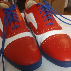 Men's Allen Edmonds Red, White &amp; Blue Oxford Comfort Shoes( Specialty Make)