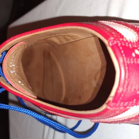 Men's Allen Edmonds Red, White &amp; Blue Oxford Comfort Shoes( Specialty Make)