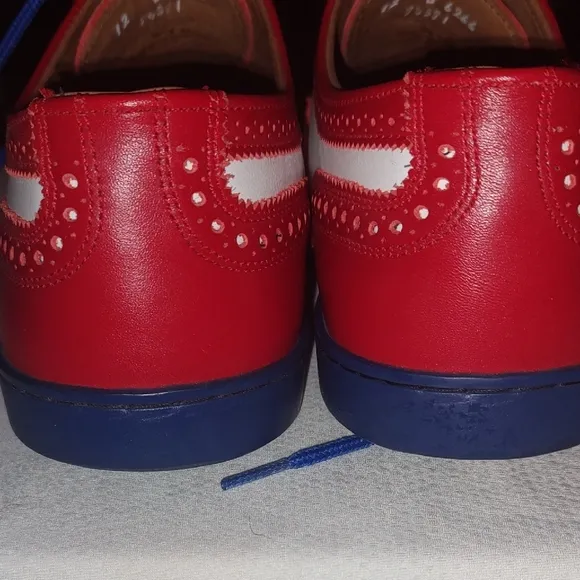 Men's Allen Edmonds Red, White &amp; Blue Oxford Comfort Shoes( Specialty Make)