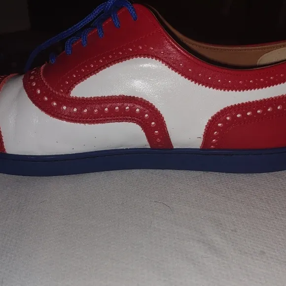 Men's Allen Edmonds Red, White &amp; Blue Oxford Comfort Shoes( Specialty Make)