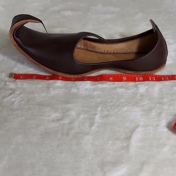 Men's Brown All Leather Handmade‎ Punjabi Jutti Shoes