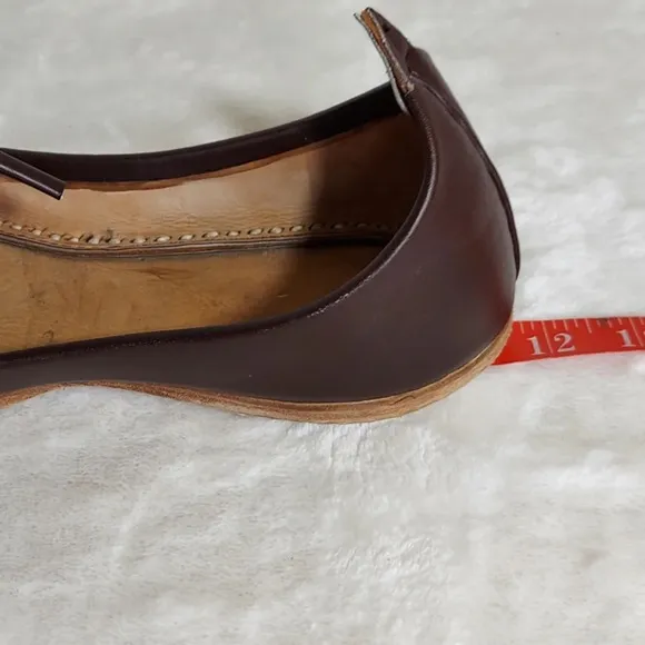 Men's Brown All Leather Handmade‎ Punjabi Jutti Shoes