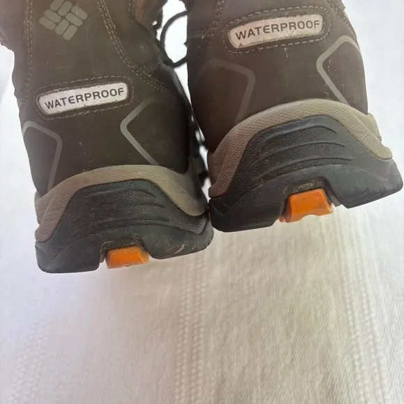 Mens Brown Columbia Waterproof Omni Heat 200 Gram Insulated Boots SZ 11 Techlite