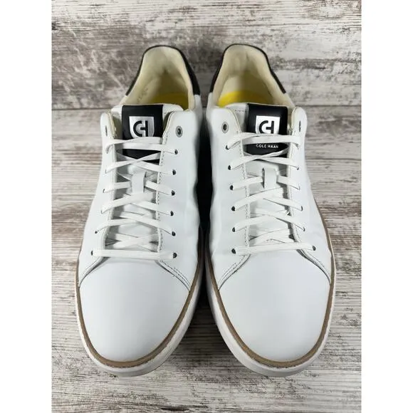 Mens' Cole Haan GrandPro Topspin Optic White Leather Sneaker Sz 11M