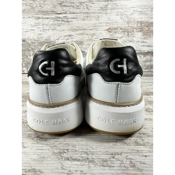 Mens' Cole Haan GrandPro Topspin Optic White Leather Sneaker Sz 11M