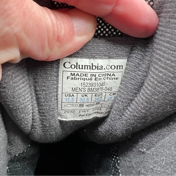 Men’s Columbia Bugaboot Waterproof 200 Grams Boots Size 11.5