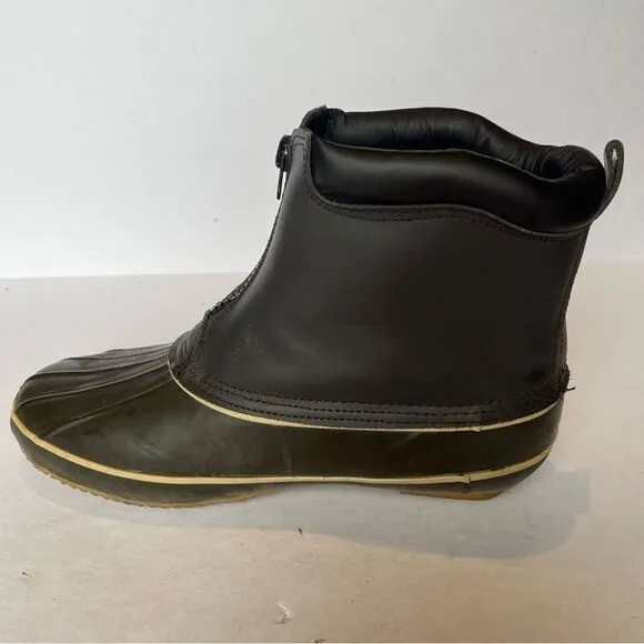 Men's Haband Ice House Boots Leather/Rubber With Steel Shank Brown Size 13EEE