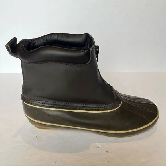 Men's Haband Ice House Boots Leather/Rubber With Steel Shank Brown Size 13EEE