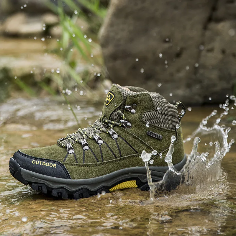 Men's Mid-Top Waterproof Non-Slip Hiking Shoes 4.5