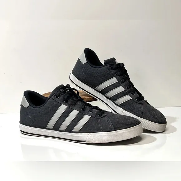 Men’s Navy ADIDAS with white stripes size‎ 10.5.