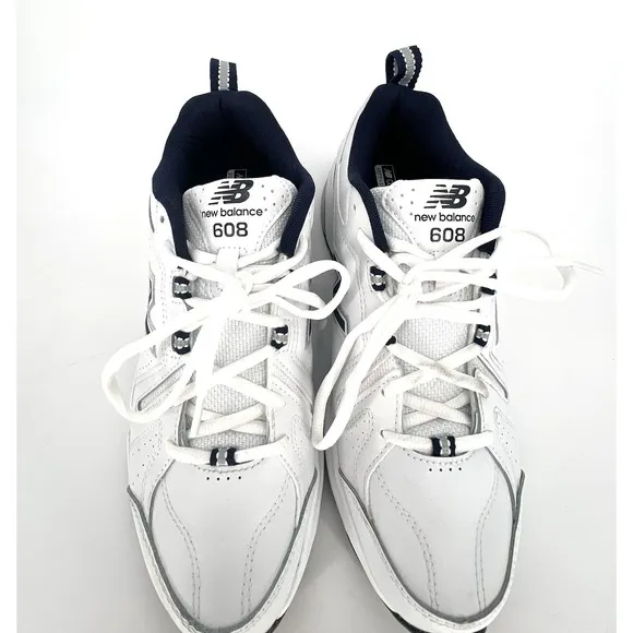 Mens New Balance MX608WN5 Size 7 White Navy Training Running Shoes Dad Casual