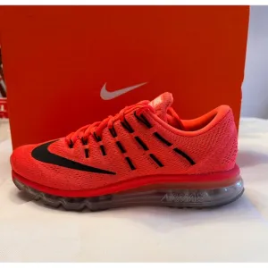 MEN’S NIKE AIR MAX 2016 in a BRIGHT CRIMSON /BLCK-UNVRSTY RD Size 7.5
