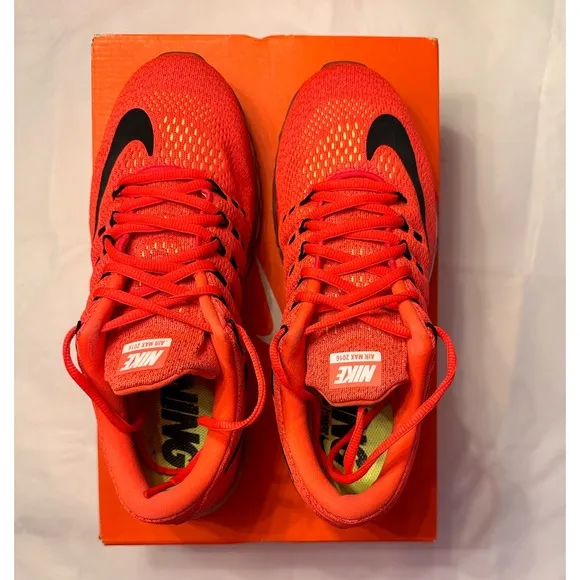 MEN’S NIKE AIR MAX 2016 in a BRIGHT CRIMSON /BLCK-UNVRSTY RD Size 7.5