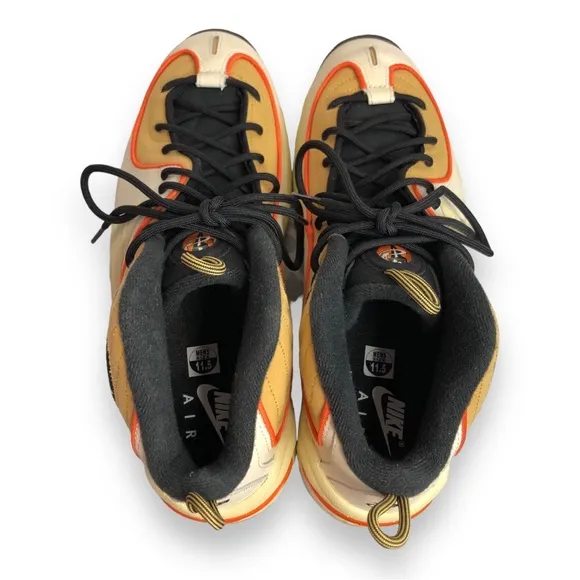 Mens Nike Air Penny II Mid Wheat Gold Sneakers Athletic Basketball Shoes Kicks