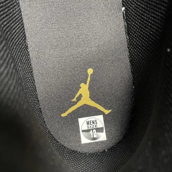 Men's Size 12 Nike Air Jordan 1 Mid Shoes Black Metallic Gold White DQ8426-071