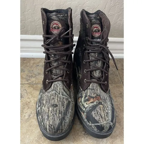 Mens size 14 Brahma Hunter Thinsulate Insulated Camo Boots Hunting