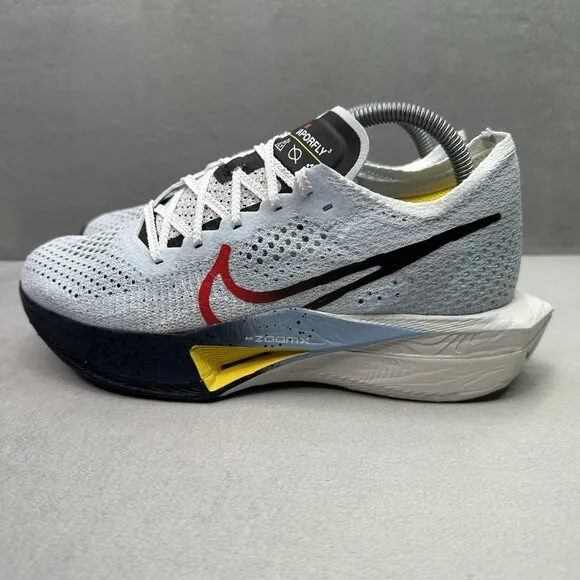 Mens Size 8.5 Nike ZoomX Vaporfly 3 Pure Platinum Psychic Blue Shoes Running