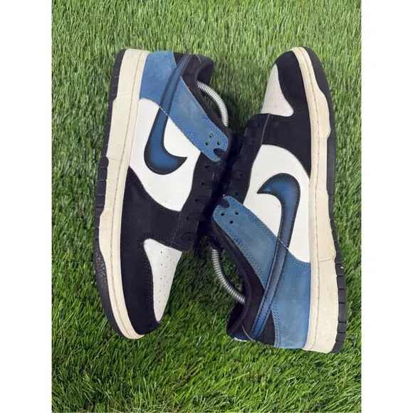 Men’s Size 9.5 - Nike Dunk Low Airbrush - Industrial Blue sneakers